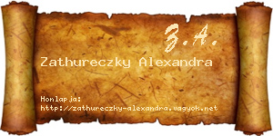 Zathureczky Alexandra névjegykártya